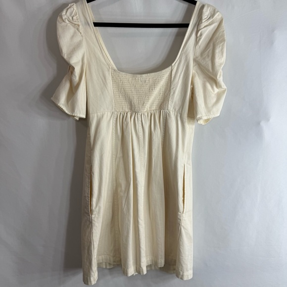 NWT Free People Cheyenne Ivory Denim Mini Dress, size M - Picture 13 of 13